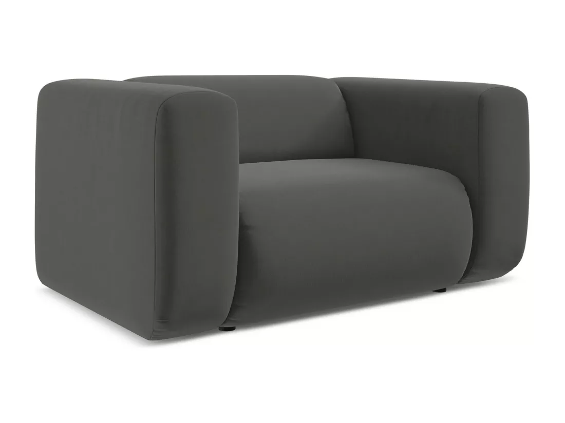 Fauteuil en velours - acier - EKAHI