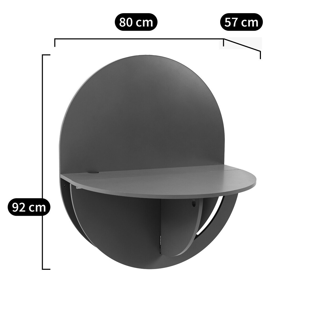 LA REDOUTE INTERIEURS<br>Mesa dobrável de parede, Anzio