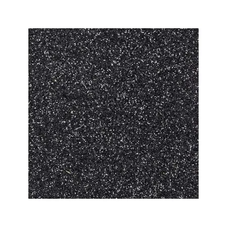 Knorr Prandell CreaSoft Moosgummi Glitter, schwarz, 20 x 30cm, 1 Stück