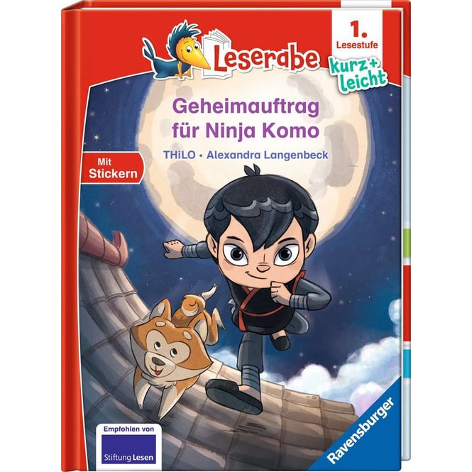 Leserabe - 1. Lesestufe - kurz und leicht - Geheimauftrag für Ninja Komo - Mit Stickern