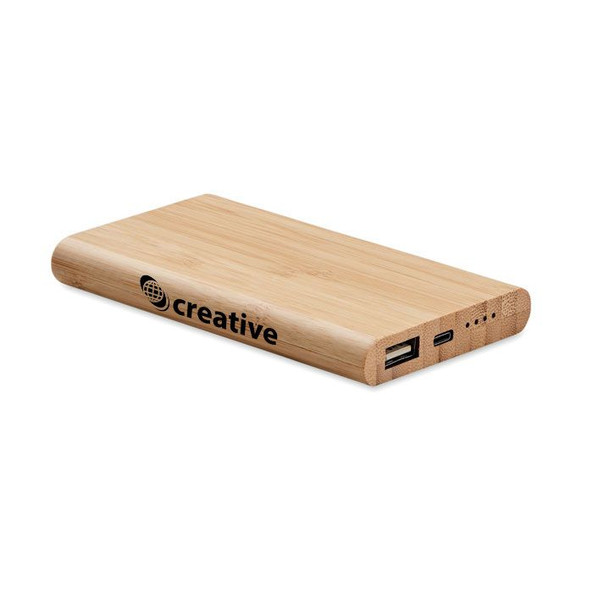 GiftRetail MO6814 - ARENAPOWER C Powerbank bambou de 4000 mAh