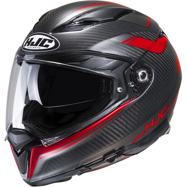 HJC - Casque F70 Carbon Ubis MC1SF / Noir / Rouge / Mat