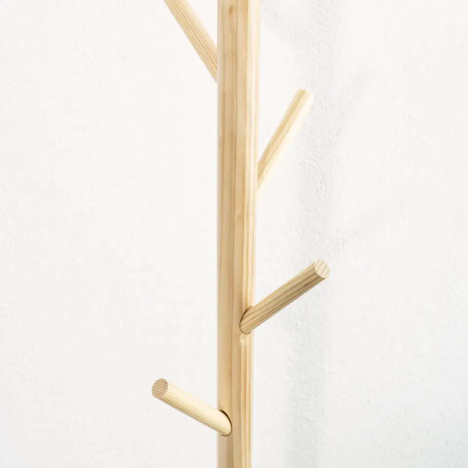 QUVIO Staande kapstok hout - licht bruin