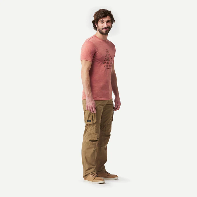 Decathlon Forclaz - Camiseta Forclaz Masculina de Viagem em Lã Merino 500