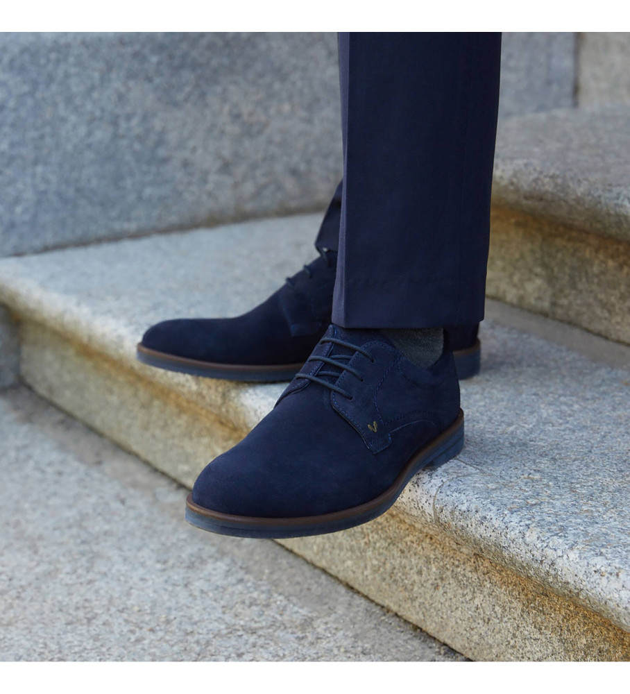 Sapatos Martinelli Douglas em couro azul marinho