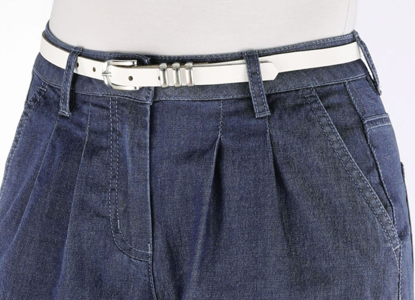 Schicker Damen-Gürtel aus Leder, 1,5 cm breit