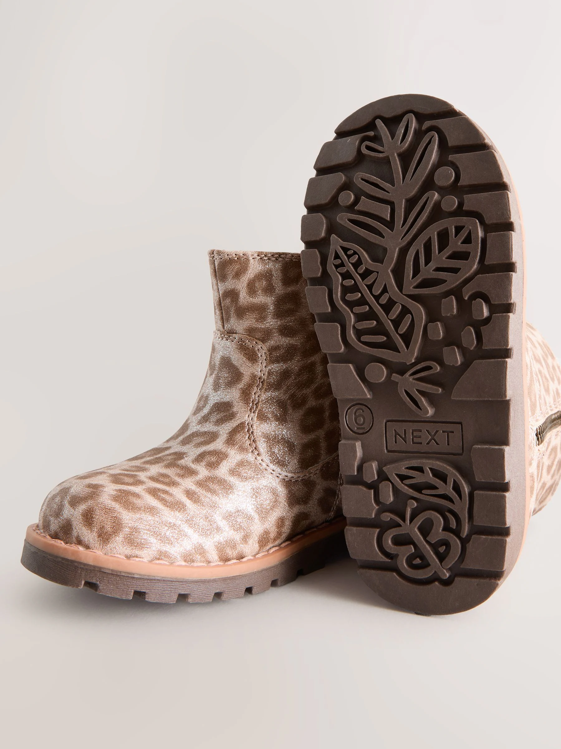 Animal Shimmer - Chelsea enkellaarsjes met rits en kwastjes
