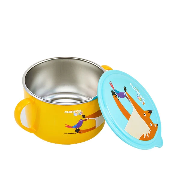 Bol en inox renard 650 ml jaune Cuitisan