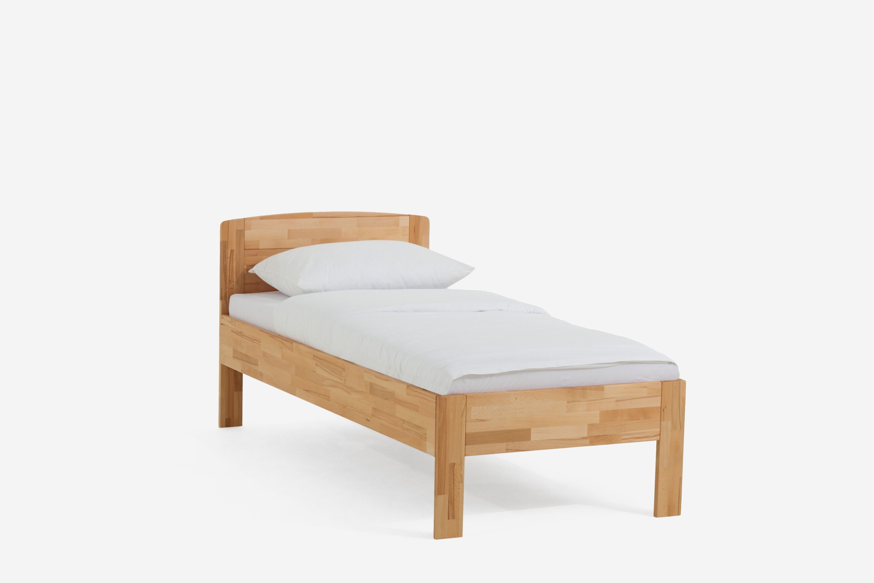 Holzbett Jasmine 120 x 190 cm Kernbuche geölt