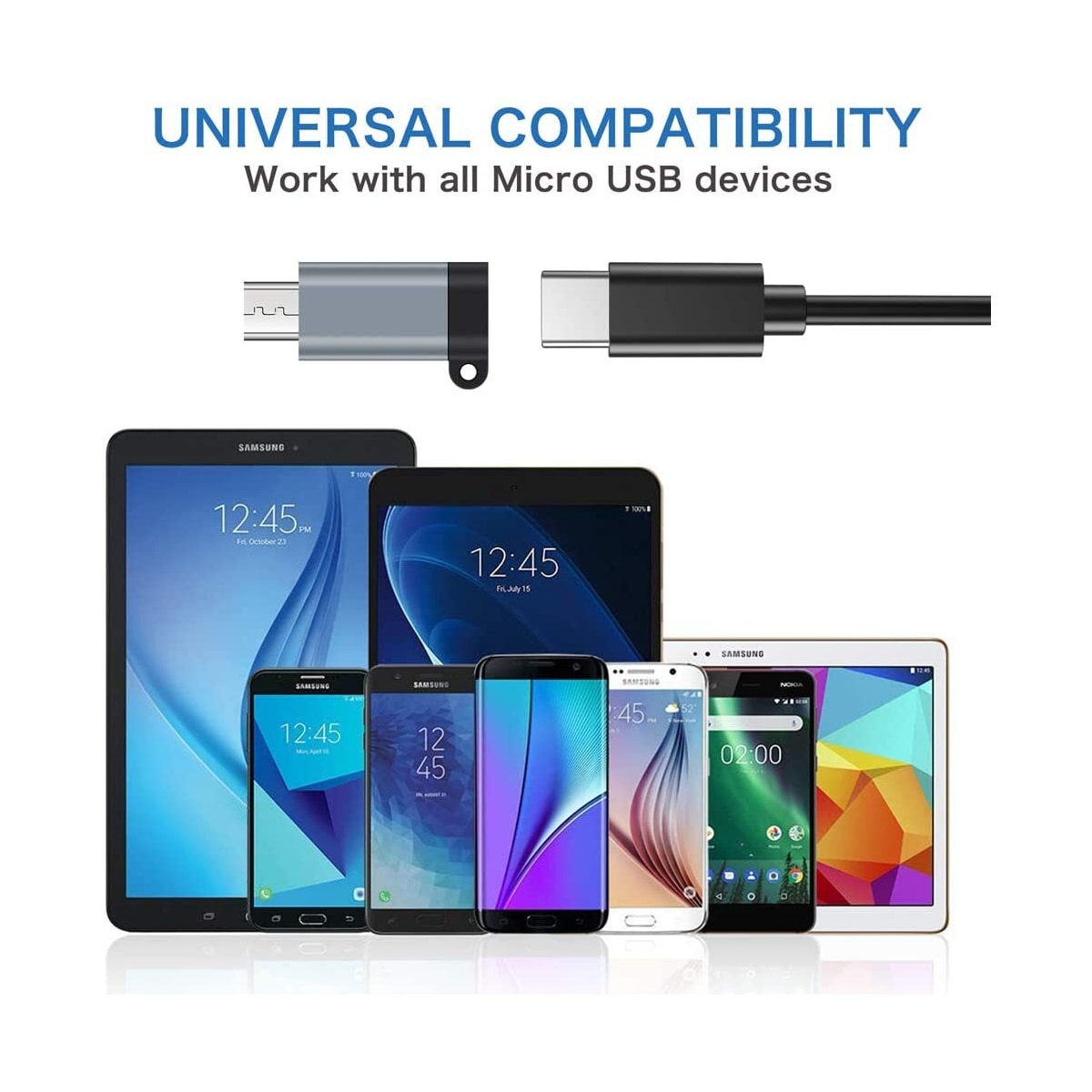USB-C (hunn) til Micro USB (hann) adapter