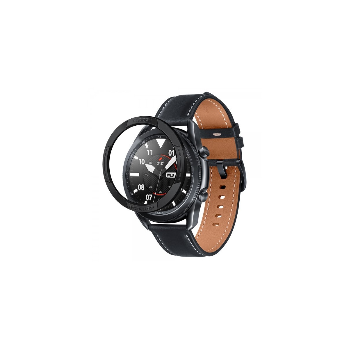 Spigen Samsung Galaxy Watch3 45mm Deksel Chrono Shield Svart