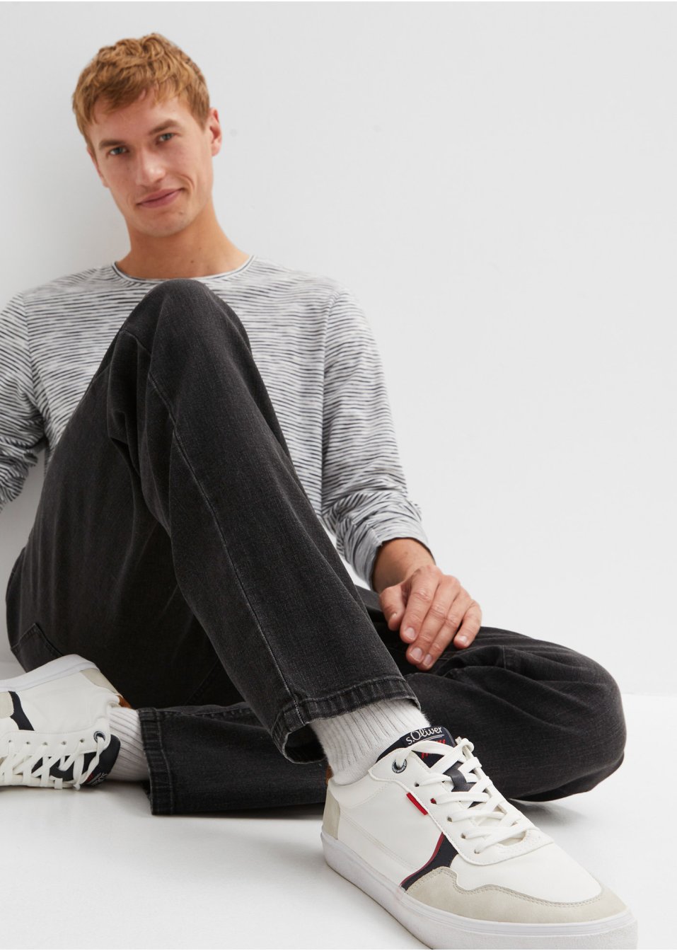 Jean taille extensible Regular Fit coupe confort, Straight