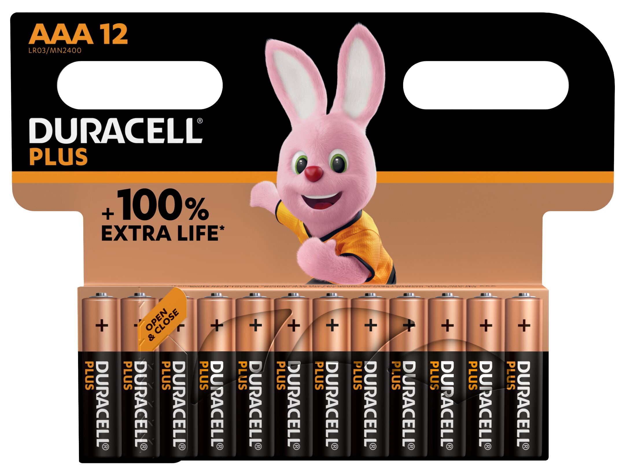 PILHA ALCALINA DURACELL PLUS AAA LR03 PACK 12 UNIDADES