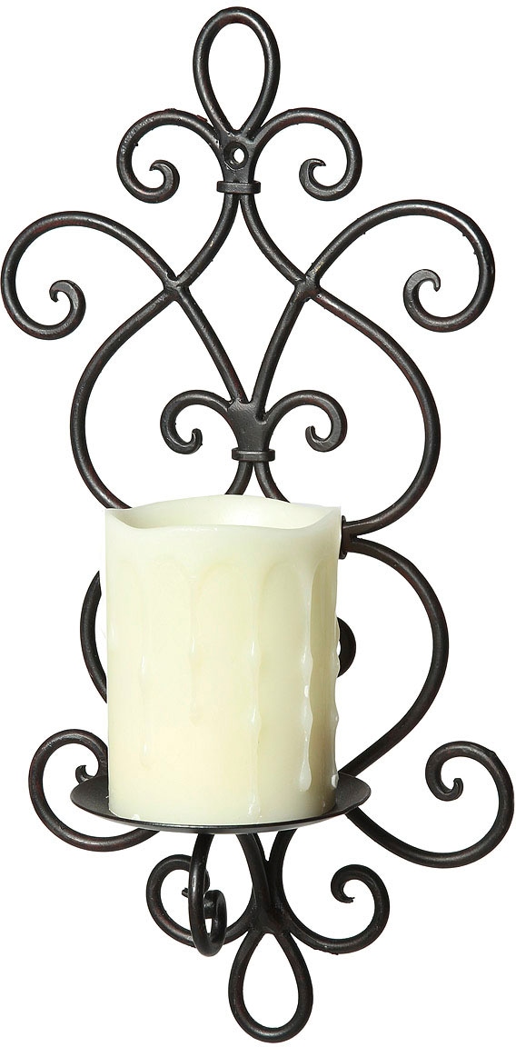 Ambiente Haus Wandkerzenhalter »Wandleuchte - schwarz 36cm«