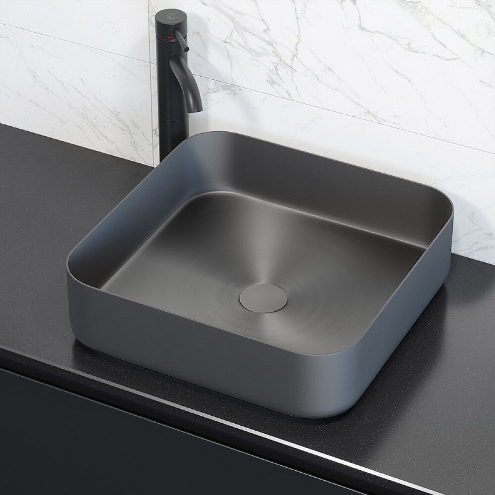 BADEROMSMØBEL CAMARGUE SKÄRGÅRD SVART SERVANT HVIT 100CM