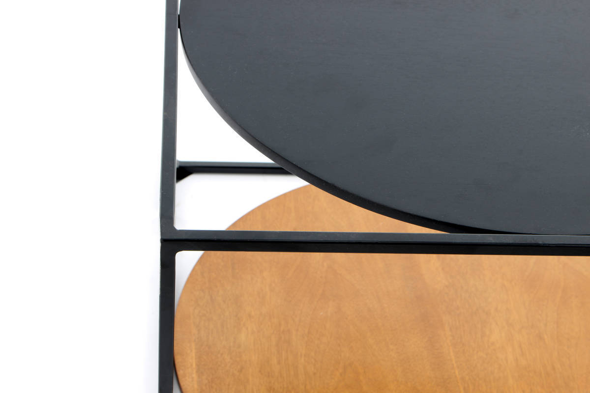 Beistelltisch CODY - braun-schwarz - 50x50 cm