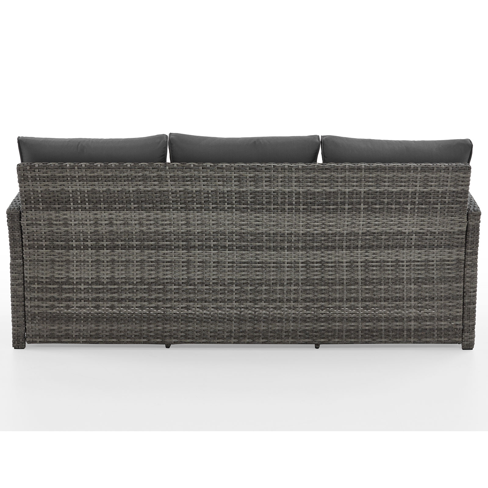 6-teilige Loungegarnitur - dunkelgrau - Polyrattan