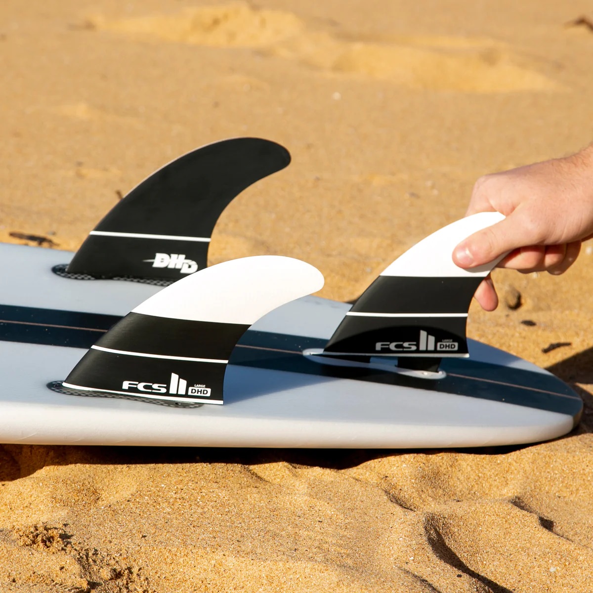 FCS FCS II DHD PC Black/ White Thruster - M