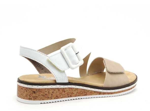 Rieker nu pieds plats femme v3660 beige
