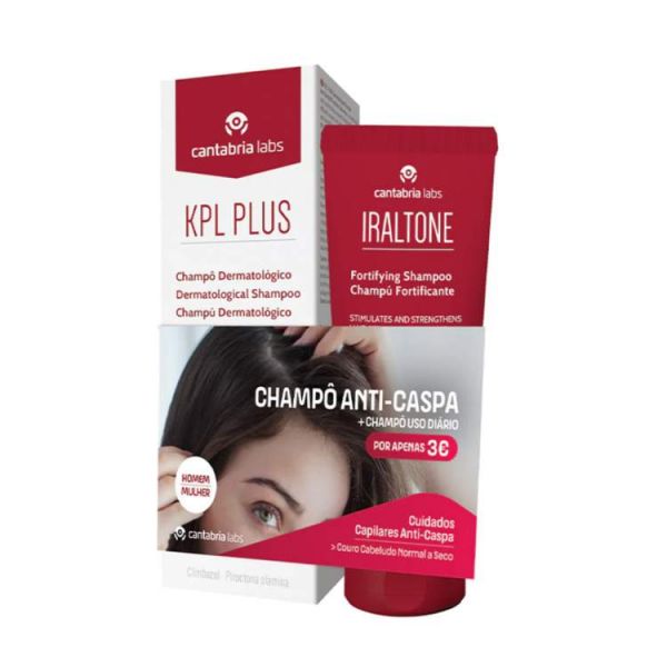 KPL Plus Shampoo Dermatológico Anti-Caspa e Anti-Seborreico 200ml   Iraltone Shampoo Fortificante 200ml