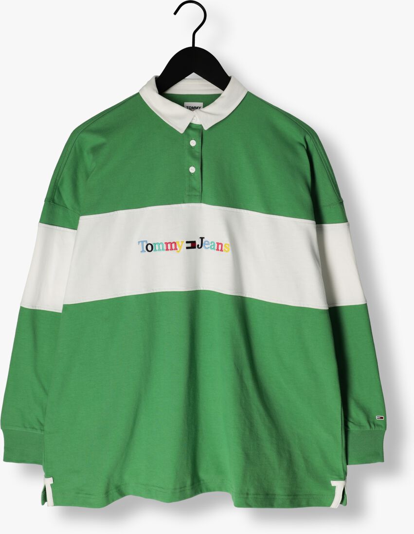 TOMMY JEANS groene tommy jeans sweater tjw olor serif linear rugby