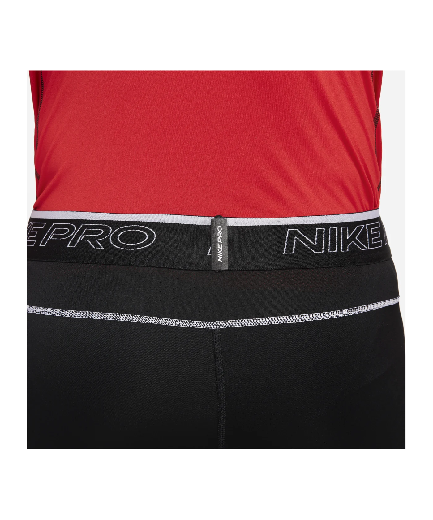Nike Pro Dri-FIT 3/4 Tight Schwarz Weiss F011