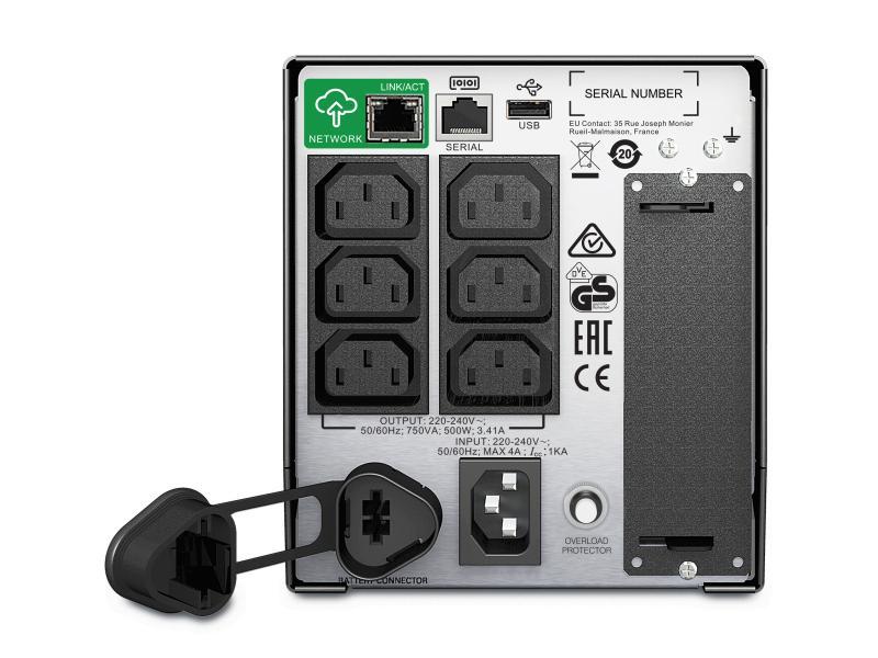 APC USV SMT750IC 750 VA / 500 W Tower-Line-Interaktiv-USV mit SmartConnect