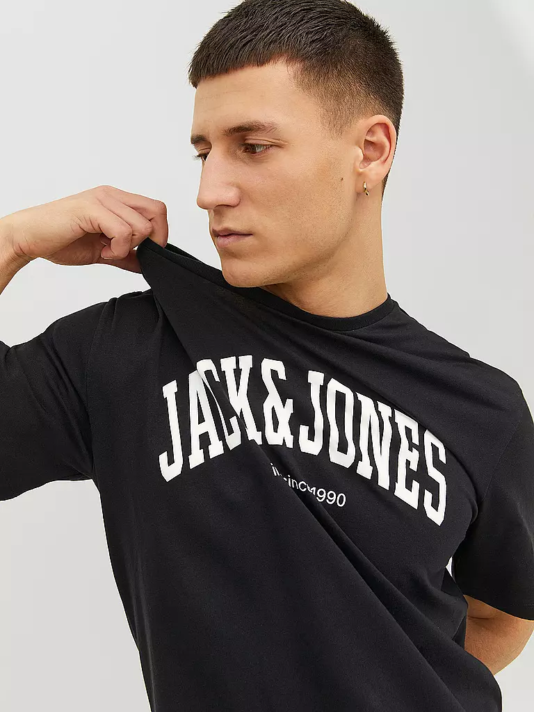 JACK & JONES T-Shirt  JJEJOSH schwarz