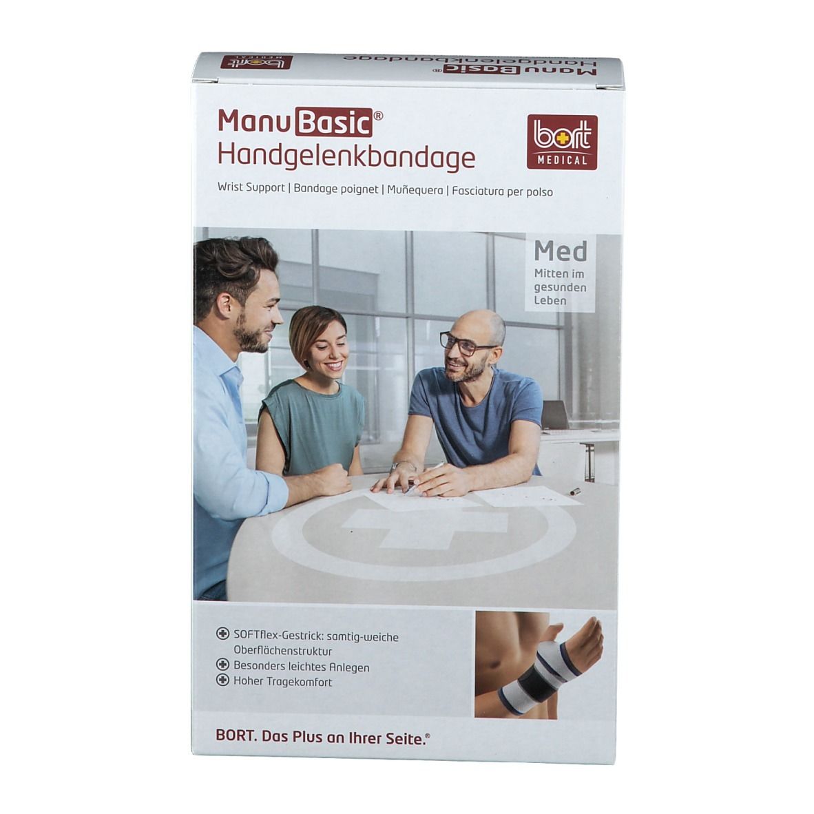 BORT Manu Basic® links Gr. L schwarz