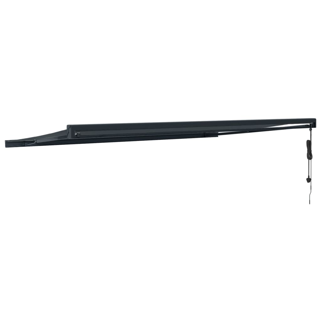 Auvent rétractable anthracite 5x3 m tissu et aluminium