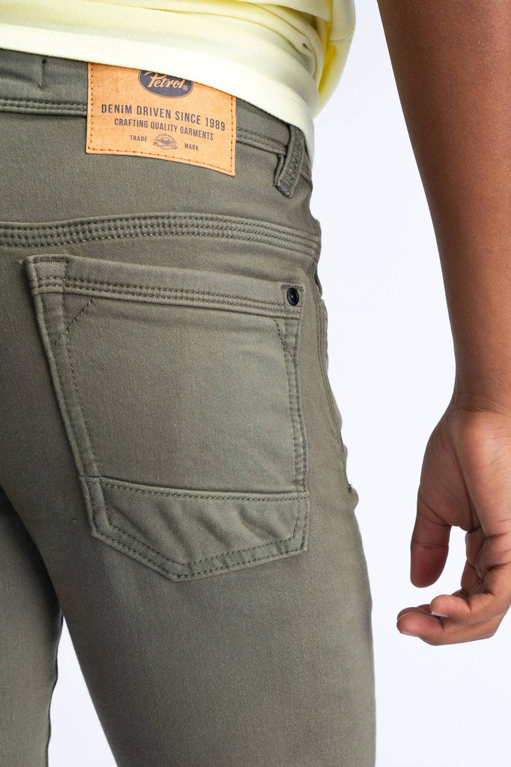Petrol Industries denim short legergroen