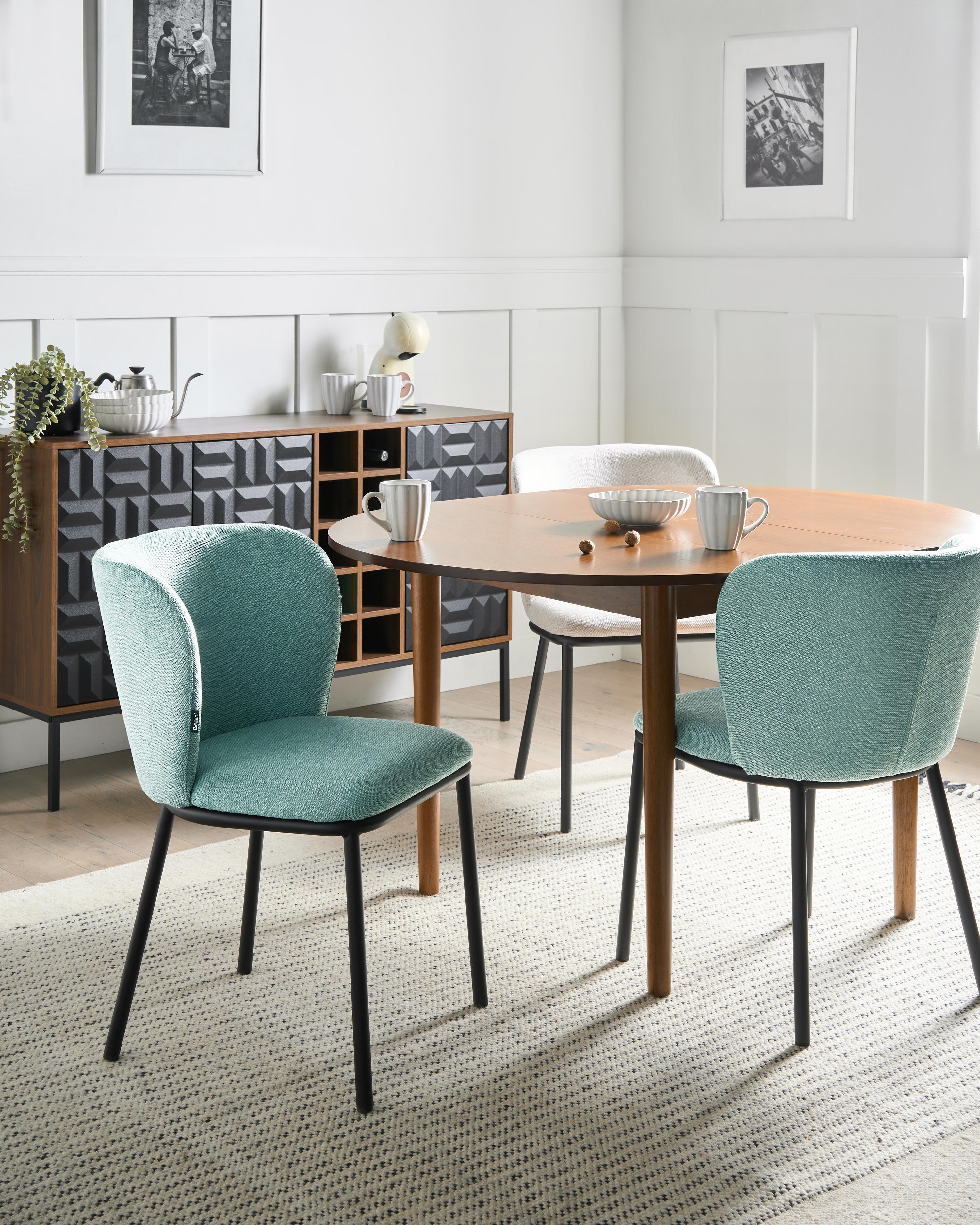 Set van 2 eetkamerstoelen ARTESIA Stof Mintgroen