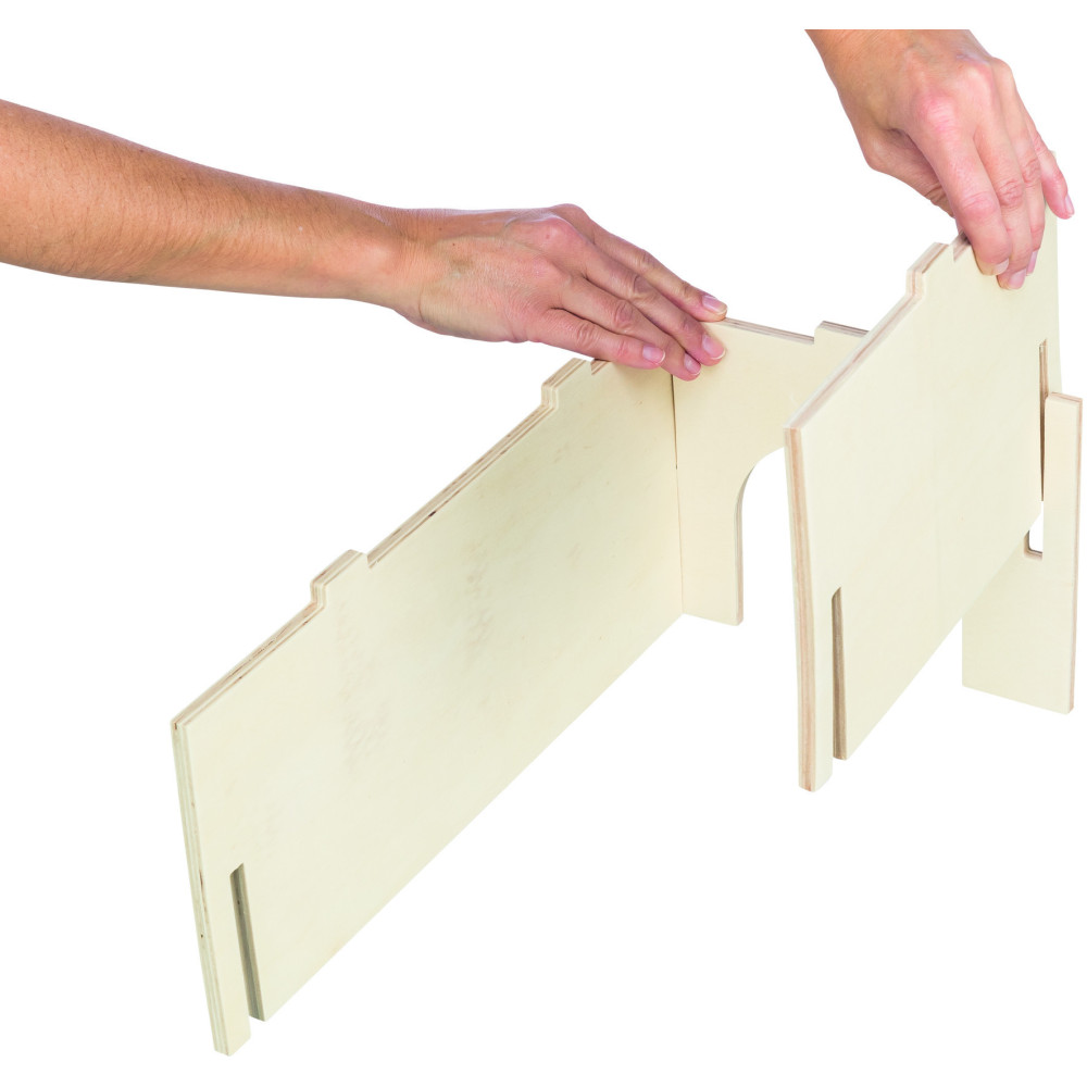Maison emboitable holm 26 x 42 x h 18 cm pour cochons d'inde, lapins nains