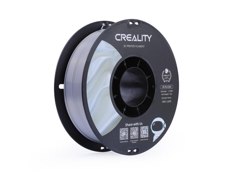 Creality Filament PLA, Silk Silber, 1.75 mm, 1 kg 1.75 mm PLA Filament für 3D Drucker