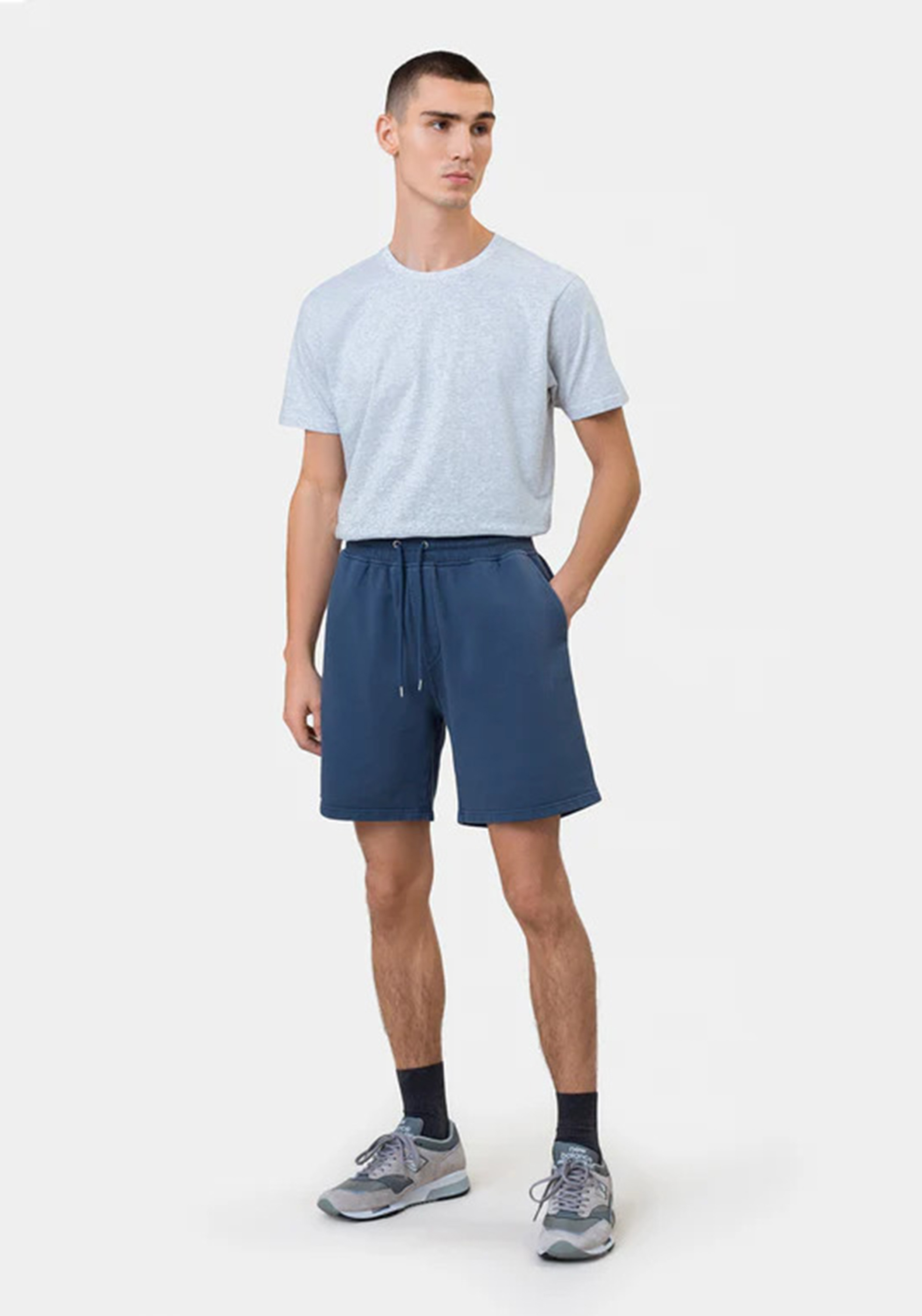 Colorful Standard Herren-Sweatshorts Snow Melange