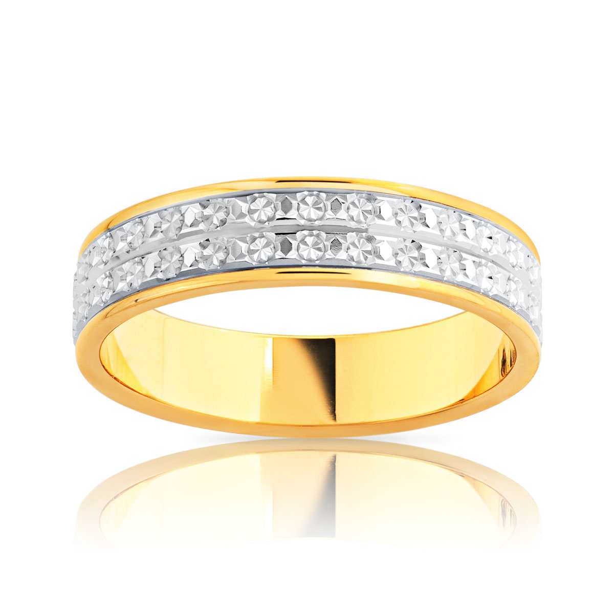 Alliance 2 ors 750 diamanté 4,5 mm