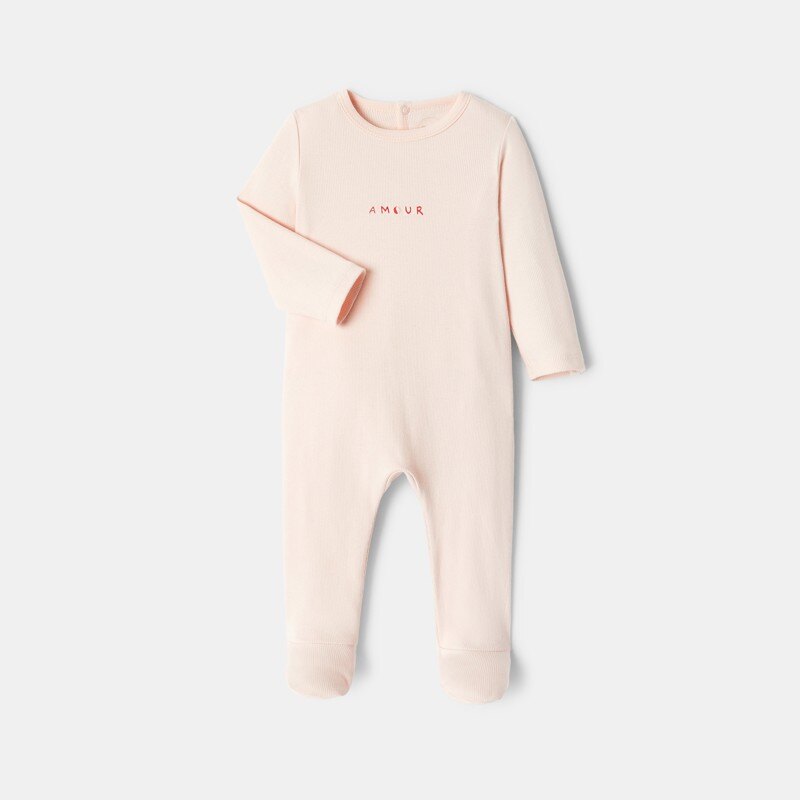 Dors-bien à manches longues en coton rose mixte Absorba Rose