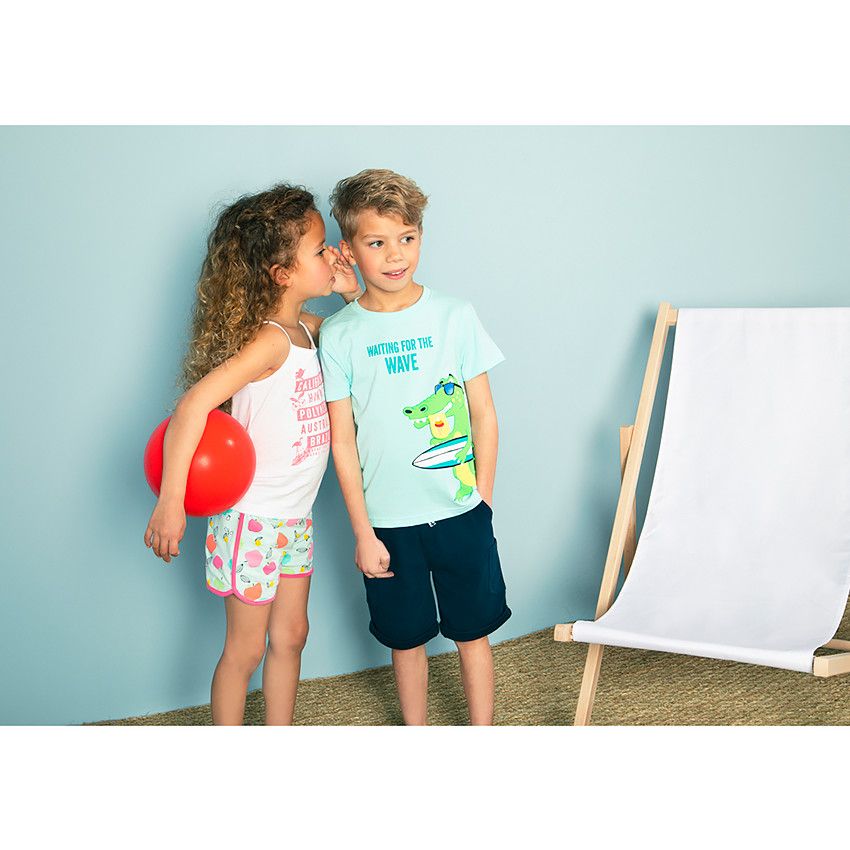 Débardeur en jersey print fantaisie pour fille - Blanc