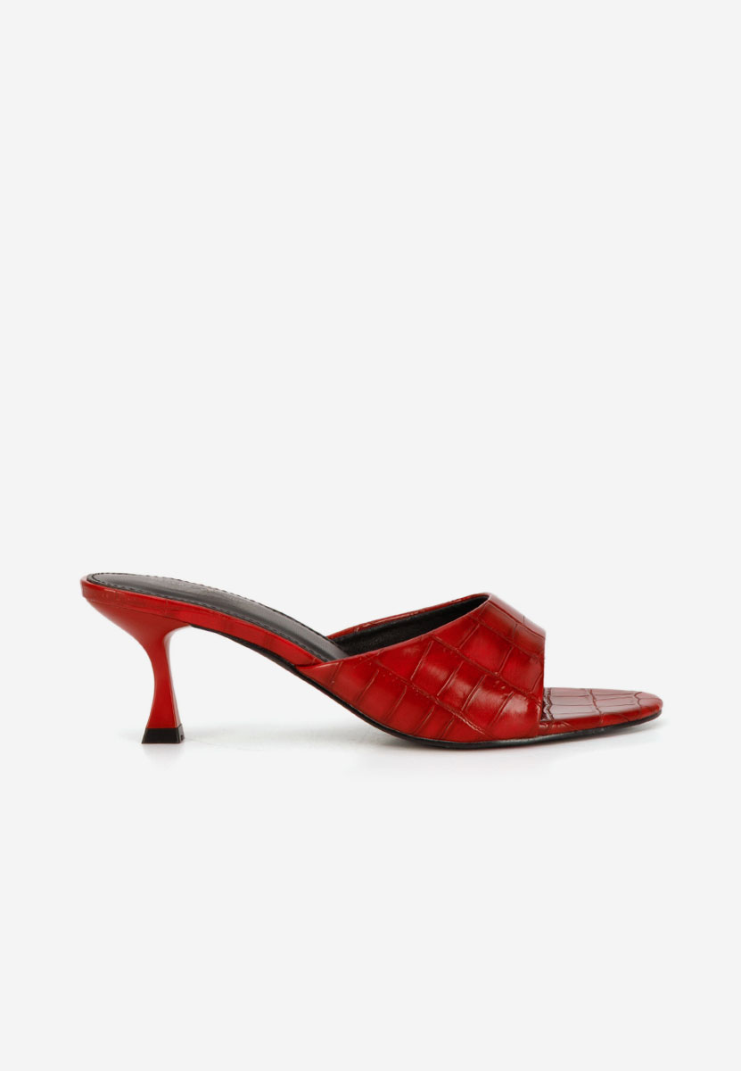 Mules à talon fin bordeaux Iuliania