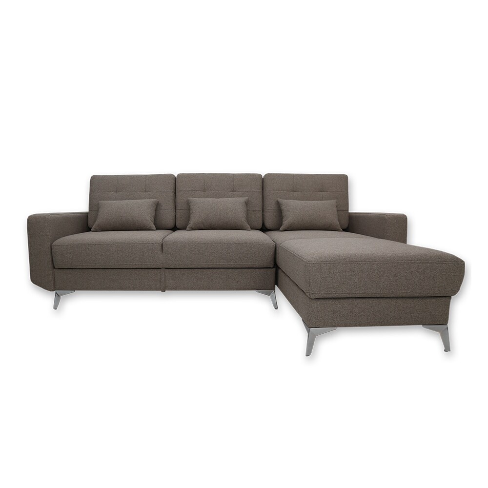 VitaliSpa Ecksofa Schlafsofa Boxspringsofa York Schlaffunktion Bettkasten braun
