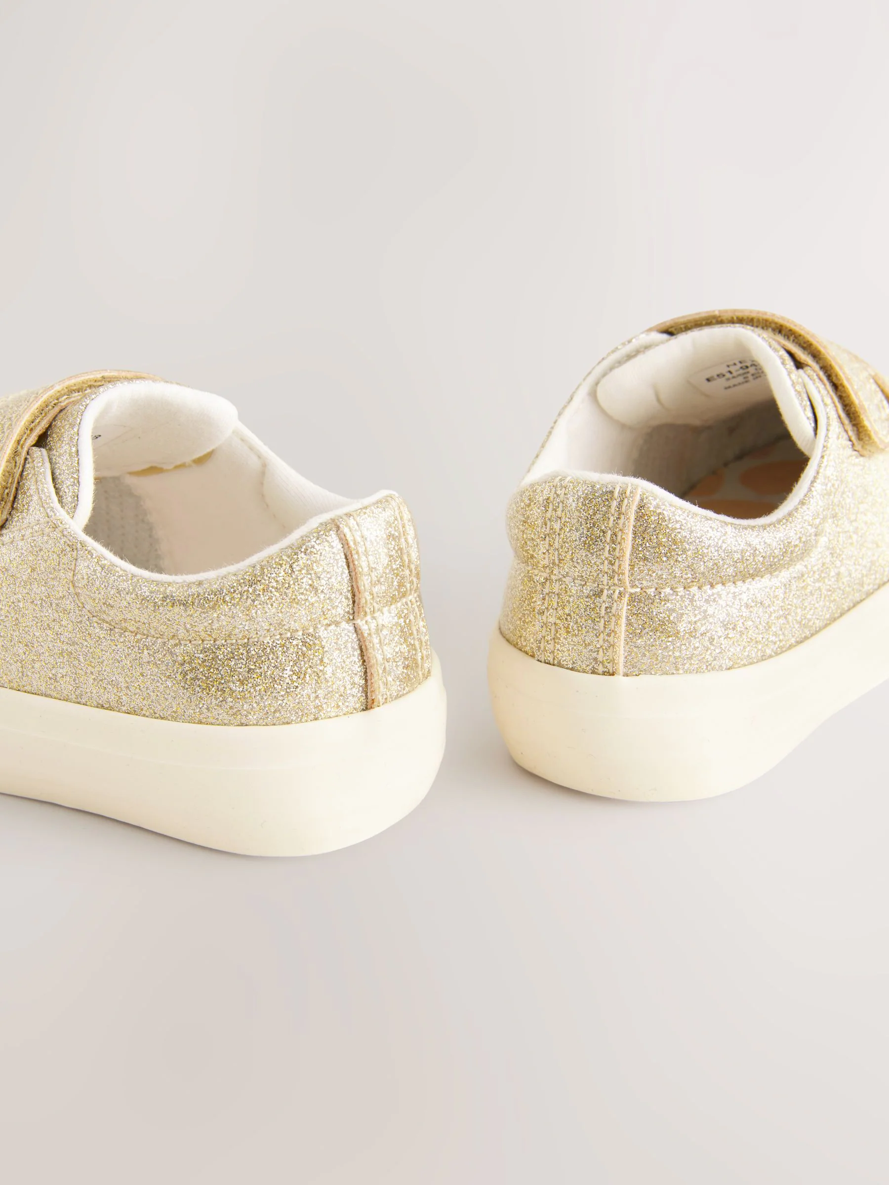 Goud - Sneakers met dikke zool en klittenbandsluiting