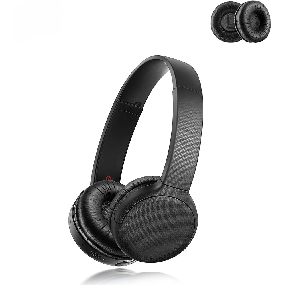 (2er Set) Sony WH-CH500 / 510 / ZX3308BT / 310 / ZX100 / 600 / V15 Kopfhörer Ersatz Ohr Polster Kissen - Schwarz