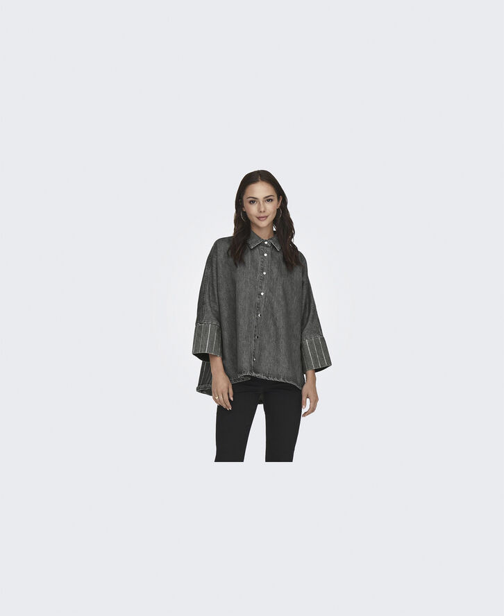 ONLY ONLGRACE LS RHINEST PS DNM SHIRT AZ Light grey denim