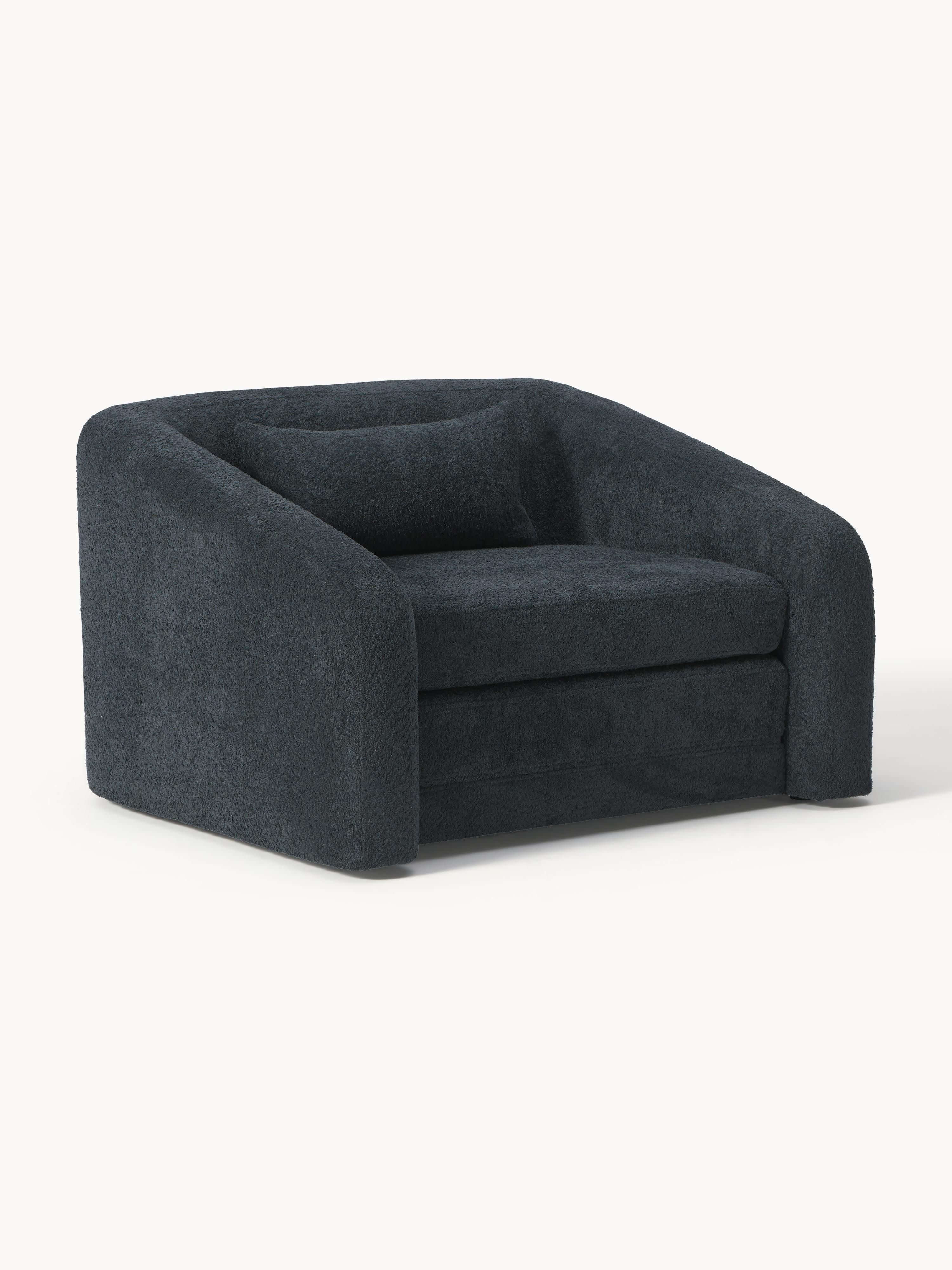 Slaapfauteuil Eliot uit teddy-bouclé