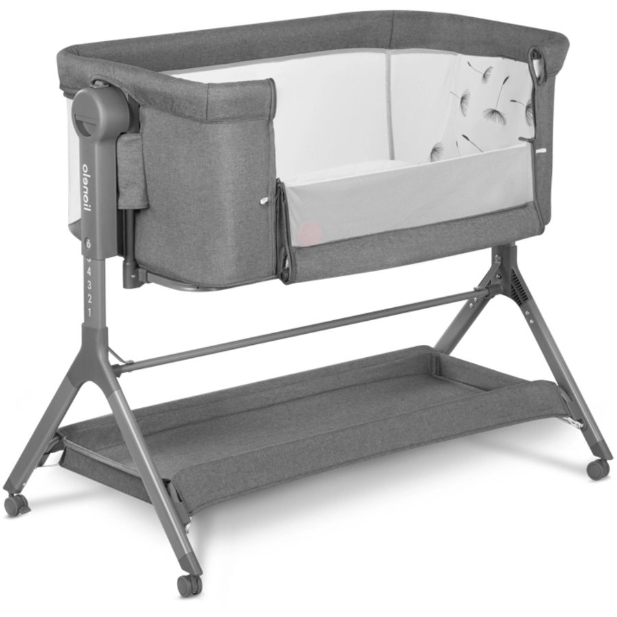 lionelo Beistellbett Leonie Plus Grey Stone