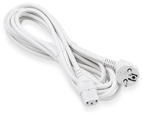 ON Euro 3-pin power cable 5m white