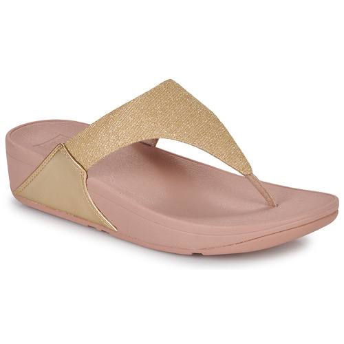 FitFlop - LULU SHIMMERLUX TOE-POST SANDALS - Rose / Doré
