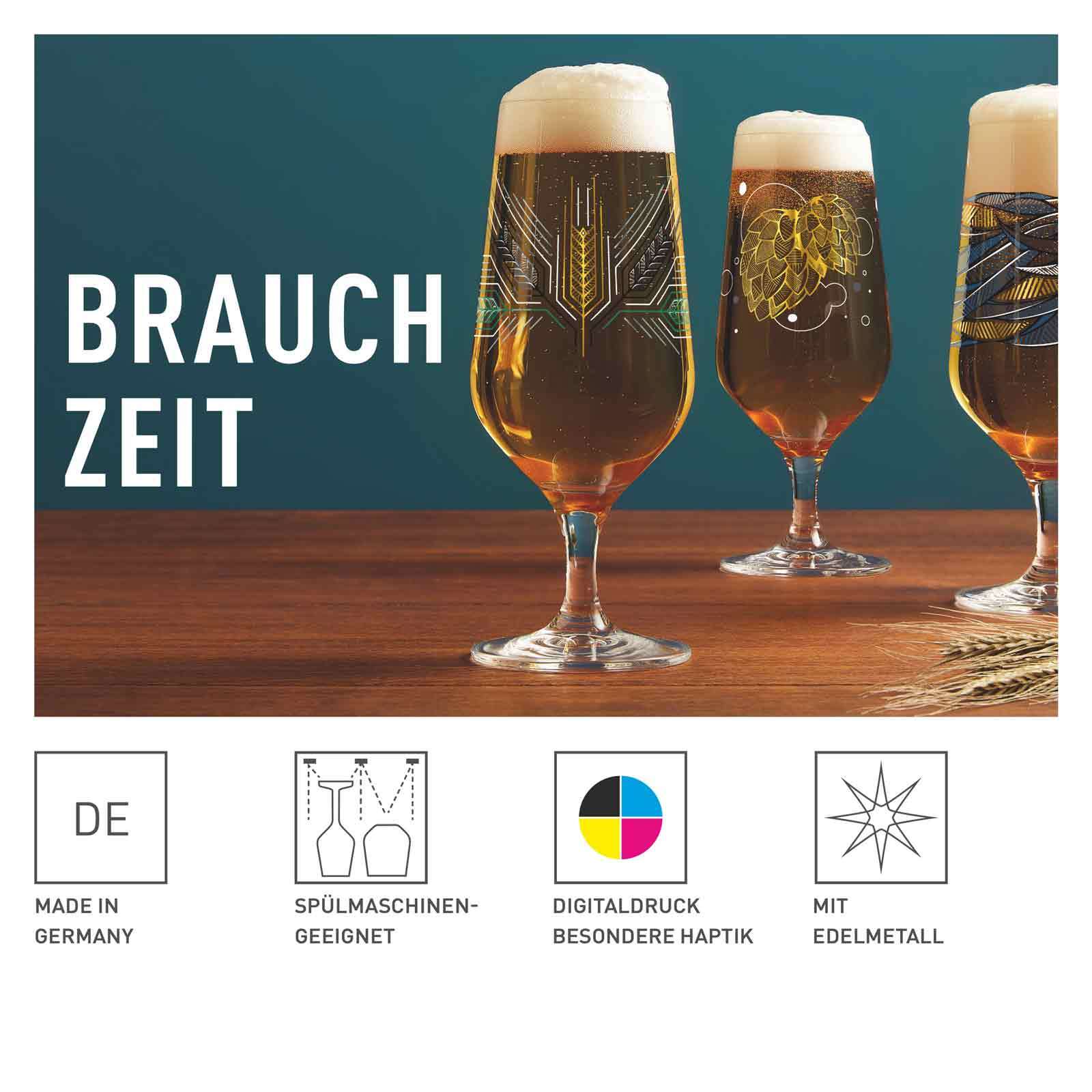 Ritzenhoff Biergläser Gerste Brauchzeit 374 ml 2er Set