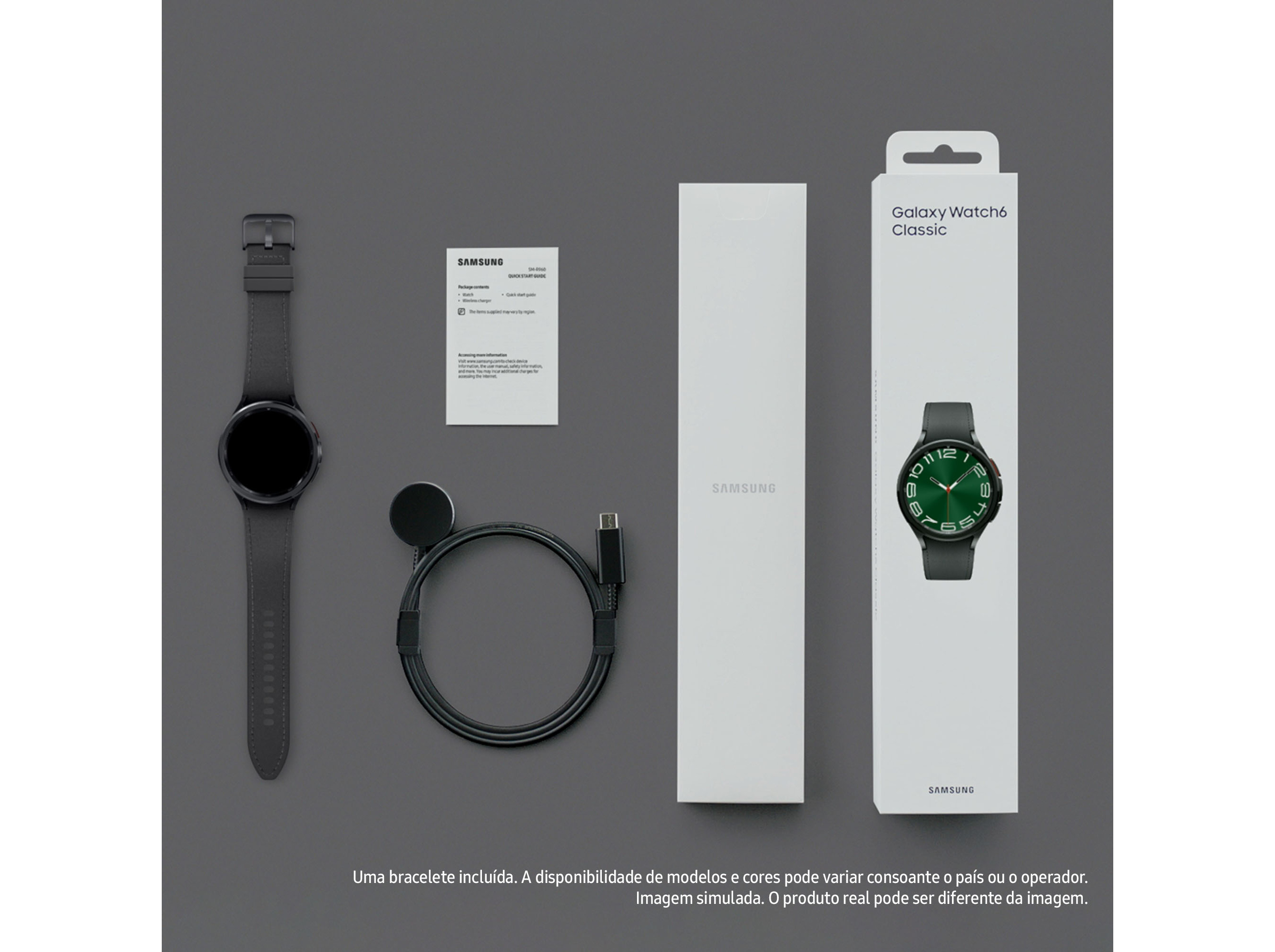 SMARTWATCH SAMSUNG WATCH6 CLASSIC 47MM BLUETOOTH PRETO