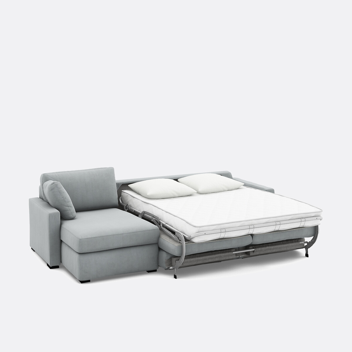 LA REDOUTE INTERIEURS<br>Sofá cama de canto em bombazina fina, Bultex, Timor